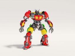 Фреска Красный робот-трансформер