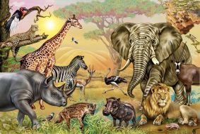 Фреска Животные Африки