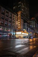 Фотообои Ночные улицы Чикаго